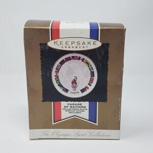 1996 Hallmark Parade of Nations Fine Porcelain Olympic Games Keepsake Display